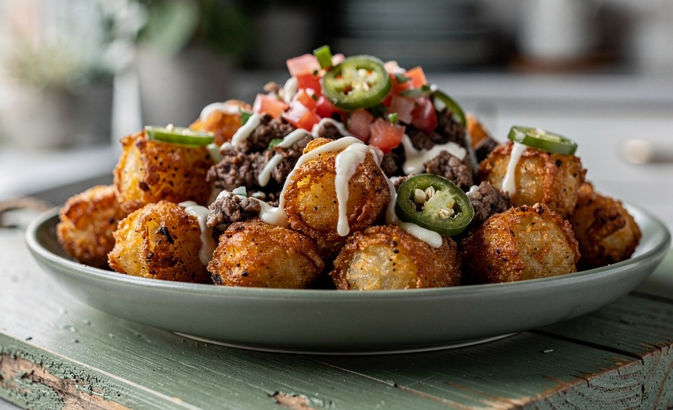 Carne Asada Tater Tots