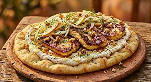 Hot Honey Halloumi Flatbread with Whipped Feta