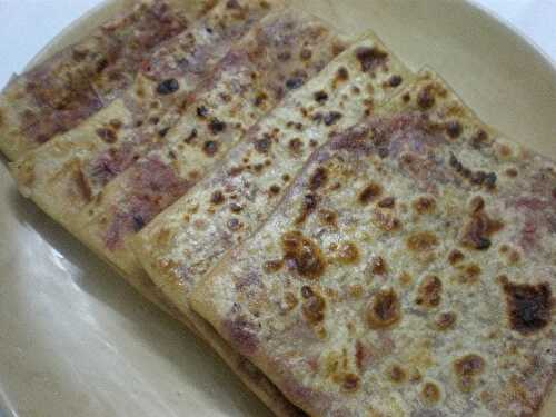 Beetroot stuffed Paratha
