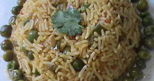 Capsicum & Peas Tawa Pulao