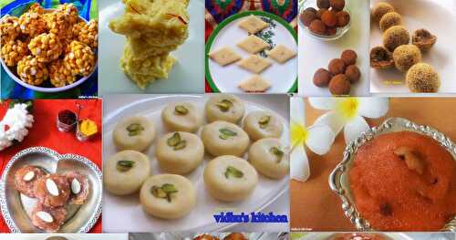 Collection of Diwali / Deepavali  Sweets Recipes from Vidhu's Kitchen