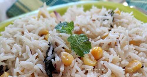 Easy & Quick Corn Pulao - Lunch Ideas 