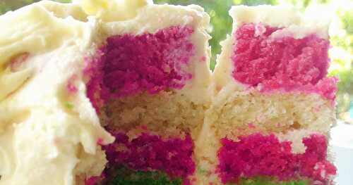 Microwave Eggless Multicolour Cake 