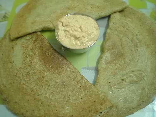 Pesarattu Dosa with Ginger Chutney