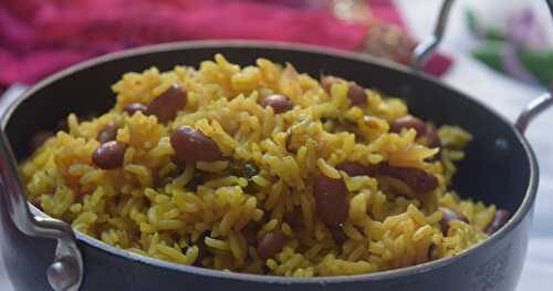 Rajma / Red kidney beans Pulao / Pilaf / Pulav