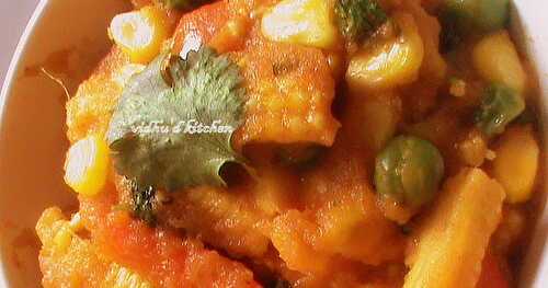 Simple Mixed Vegetable Sabzi.