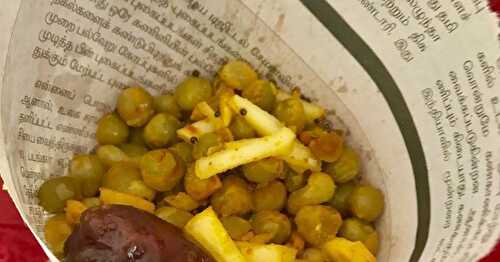 Thenga Manga Pattani Sundal / தேங்காய் மாங்காய் பட்டாணி சுண்டல்