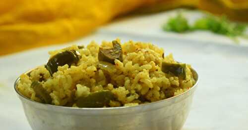 Vaangi bath / Brinjal rice / கத்திரிக்காய் சாதம் (அ)  வாங்கி பாத் 