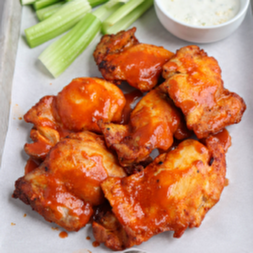 Buffalo Chicken Thighs (Air Fryer or Oven)