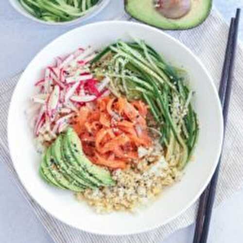 Low Carb Sushi Bowl with Smoked Salmon