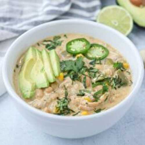 Creamy Green Chicken Chili (Instant Pot or Slow Cooker)