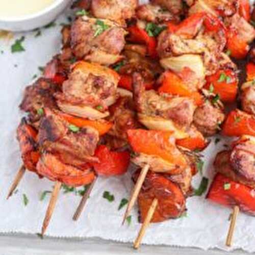 Pork Kebabs in the Oven or Air Fryer
