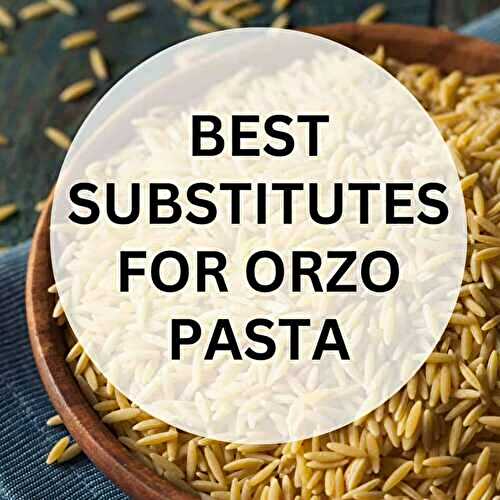 Substitutes for Orzo Pasta