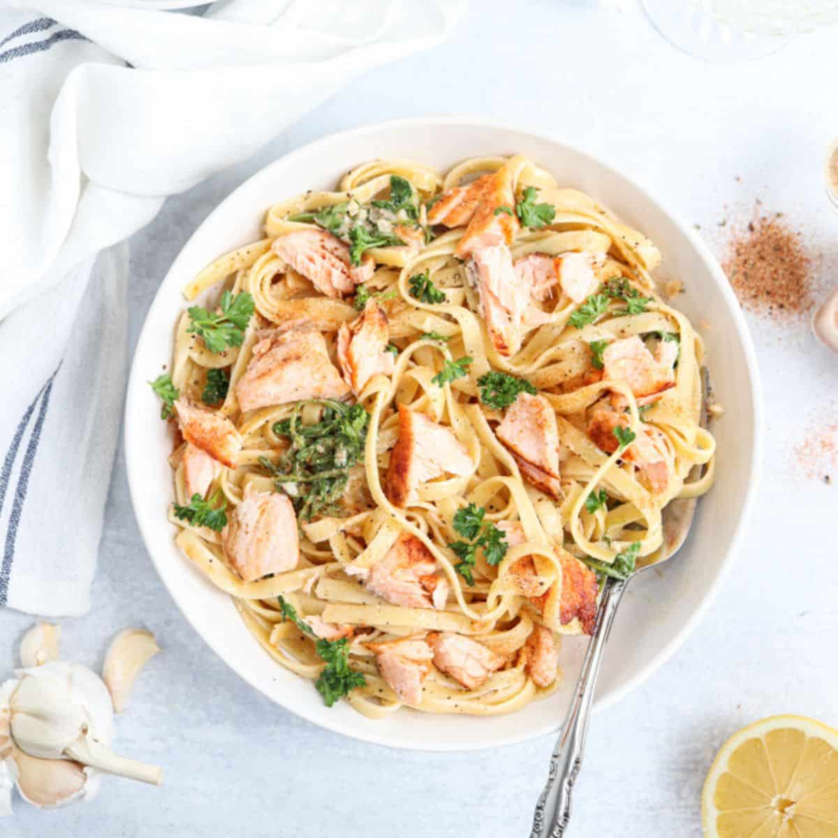 Creamy Cajun Salmon Pasta