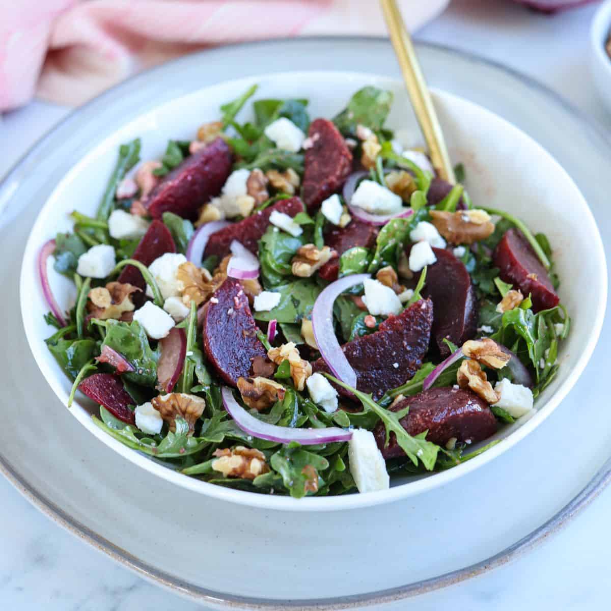 Beet Salad with Feta and Walnuts