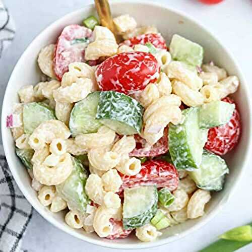 Tomato and Cucumber Pasta Salad
