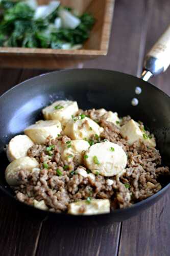 Egg Tofu with Ground Pork