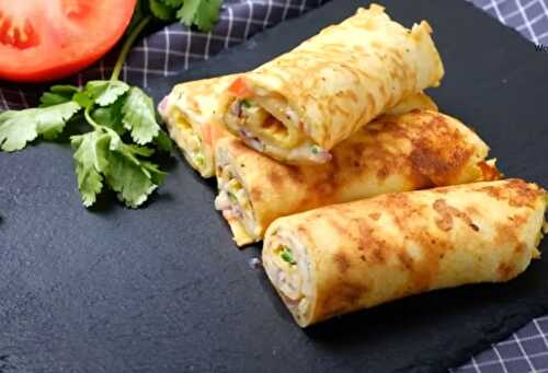 Cheese Omelette Rolls Recipe (Crepe Egg Roll) - Food & Recipes