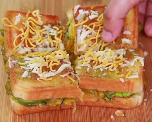 Masala Sandwich Recipe (Toasted With Potatoes) - Food & Recipes