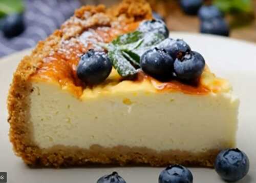New York Vanilla Cheesecake Recipe (Cookie Crumb Crust) - Food & Recipes