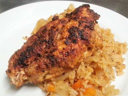 Cajun Chicken Breasts and Spicy Rice