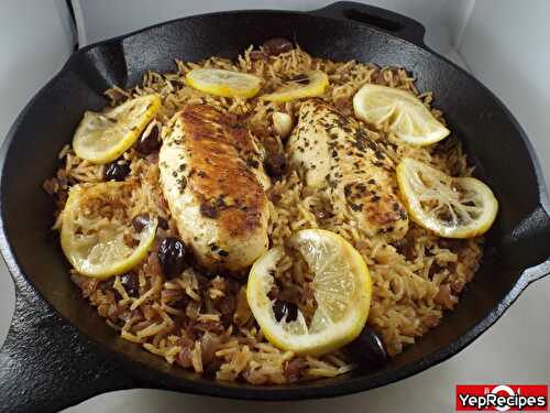 One Pan Greek Style Chicken and Rice