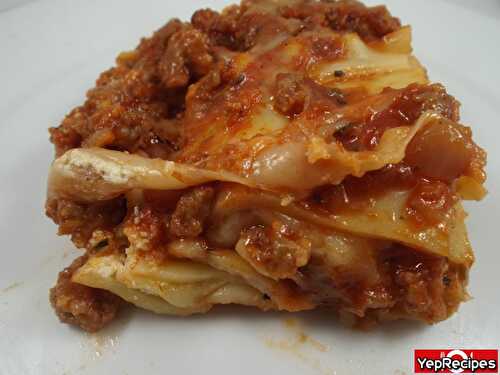 Italian Sausage Three Cheese Lasagna