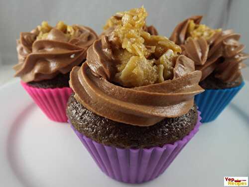 German Chocolate Cupcakes