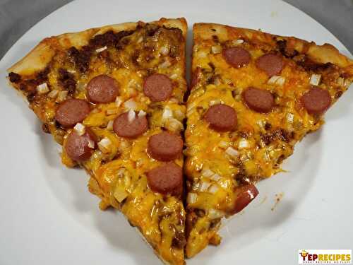 Chili Cheese Dog Pizza