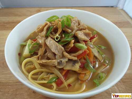 Asian Style Pork and Noodles
