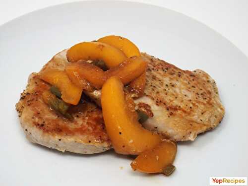 Pan Seared Pork Chops with Jalapeno Peach Sauce