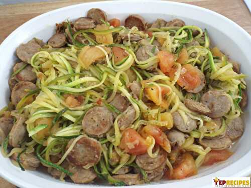 Sausage and Zoodles