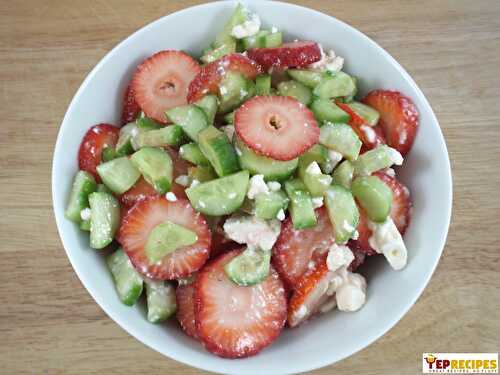 Strawberry Cucumber Salad with Feta
