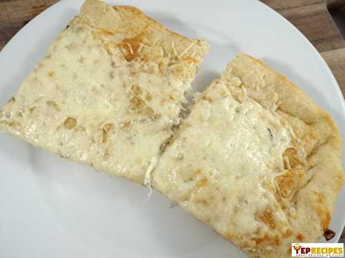 Cheesy Homemade Focaccia Bread Pizza