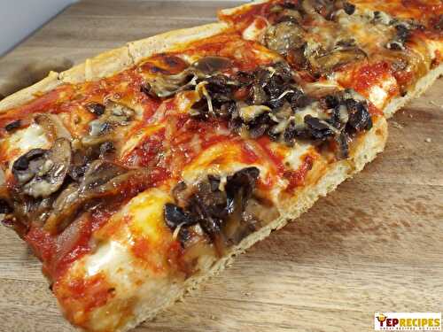 Sicilian Style Sauteed Mushroom & Onion Pizza