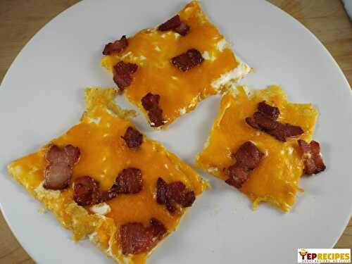 Cheesy Bacon Polenta Pizza Squares