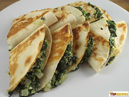 Spinach and Blue Cheese Mini Quesadillas