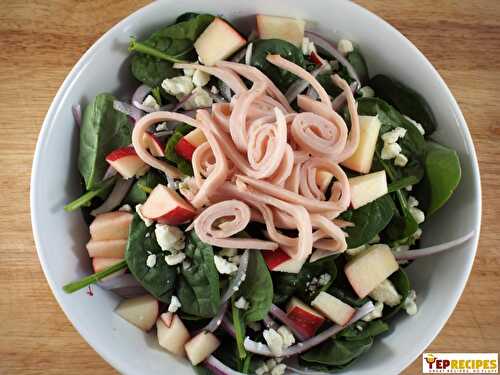 Smoked Turkey, Spinach, Apple and Blue Cheese Salad