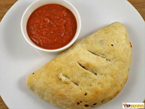 Homemade Sausage Calzones with Spicy Marinara Sauce