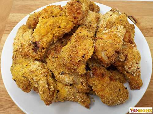 Baked Crunchy Cornmeal Chicken Wings