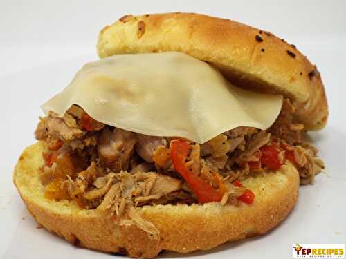 Slow Cooker Italian Style Pulled Pork Sandwiches