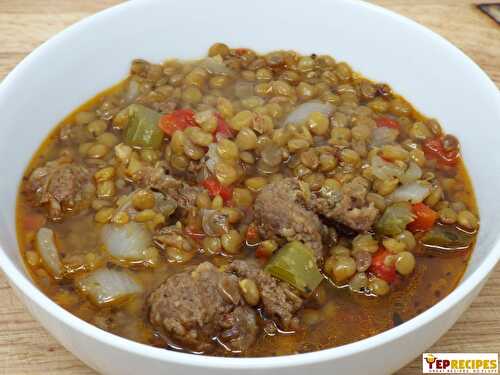 Spicy Sausage And Lentil Soup