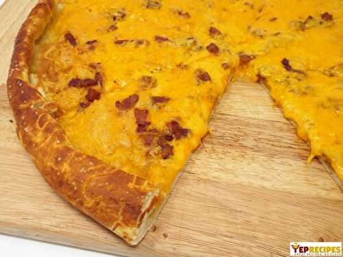 Bacon and Cheddar Pretzel Crust Pizza