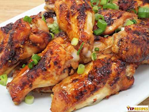 Japanese Style Sweet & Spicy Glazed Chicken Wings