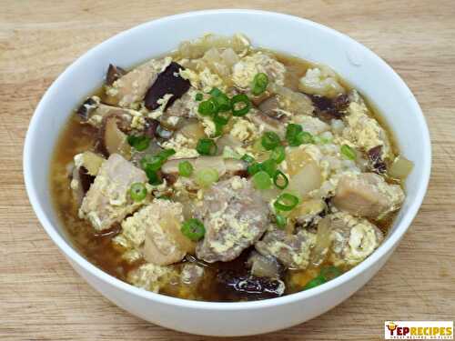 Oyakodon with Hoshi Shiitake Dashi