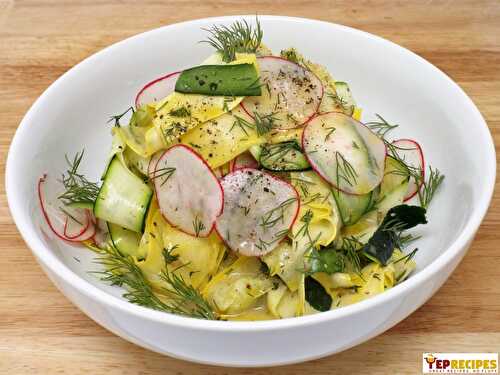 Marinated Vegetable Ribbons with Dill