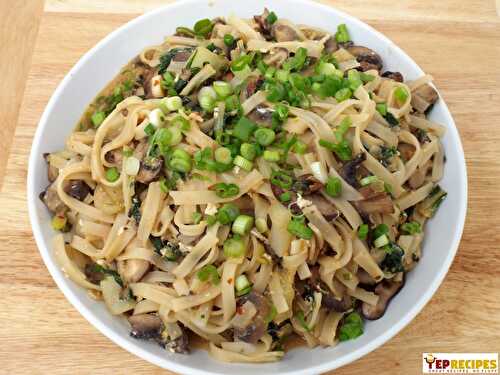 Spicy Mushroom and Noodle Stir Fry