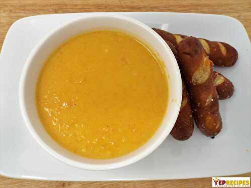 Cheesy Butternut Squash and Beer Soup