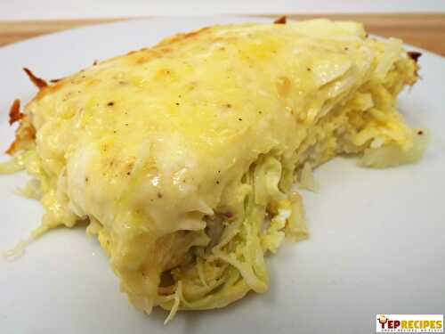 Cheesy Cabbage and Potato Breakfast Casserole