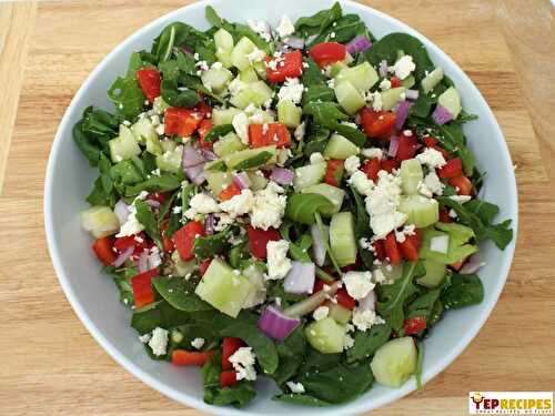 Mediterranean Spinach and Arugula Salad